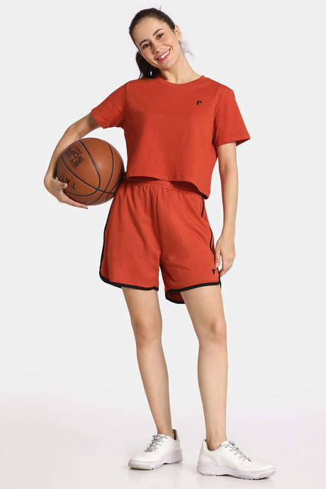 Rosaline Flex Fit Easy Movement Shorts - Burnt Ochre — image 4